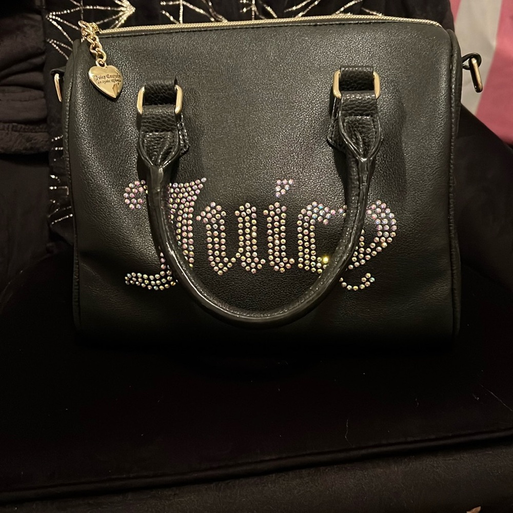 Black Juicy Couture rhinestone speedy